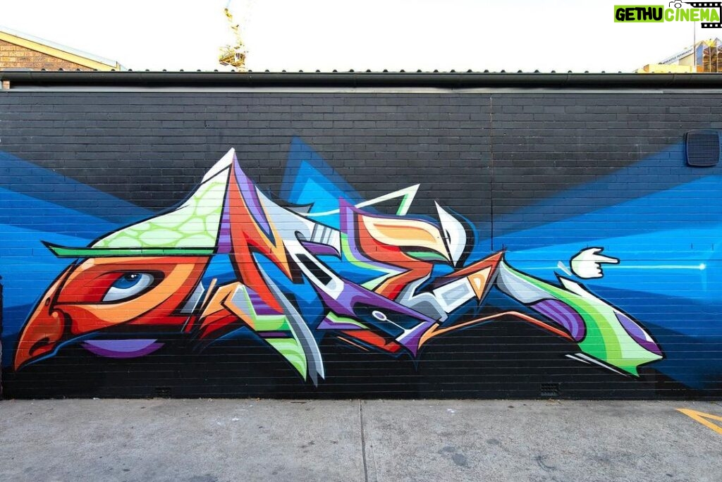 Joel Van Moore Instagram - In October I rolled over to Newcastle,NSW for @thebigpicturefest and got to paint some letters with brother Tuns @upnup_inspirations The letters are all freestyle and inspired by everything that was around me at the time. #vanstheomega #graffitiphotography #graffitiporn #tmdees F1 GM Newcastle, New South Wales