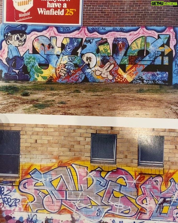 Joel Van Moore Instagram - Don’t sleep on the latest offering “Wildfire” about the history of Adelaide graffiti. A lot of the pieces in this book are the very reason that my obsession with graff started around the age of 5. I’d pass the Style henry wall on the bus along south road and then catch the tram from South road tram stop. There was a WOW and Funky Fresh that really captured my attention. As soon as I got to my grandmas house in Glandore I’d re create the pieces I saw on paper and the rest is history. I was too young to have a camera and didn’t capture any of my earliest work. It wasn’t until 1990 that I could get hold of my parents square format Kodak camera to get any shots. These were simple and pure times and this book has brought back some incredible sensations and memories from within. Great work to everyone involved. Get you copy via Puzlepress.com @elzup Adelaide, South Australia