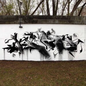 Joel Van Moore Instagram - What a way to drop heat for the 1st round of #3by4project by @allchrome 
Thanks for showing us that it only takes 2 colours to burn.

#graffiti