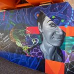Joel Van Moore Instagram - One of the last works this year based on the work of neuroscientist Karin Nordstrom for @thebigpicturefest #thebigpicturepillars #vanstheomega #streetphotography #streetart #adelaideartist
