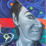 Joel Van Moore Instagram - One of the last works this year based on the work of neuroscientist Karin Nordstrom for @thebigpicturefest #thebigpicturepillars #vanstheomega #streetphotography #streetart #adelaideartist