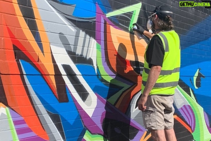 Joel Van Moore Instagram - In October I rolled over to Newcastle,NSW for @thebigpicturefest and got to paint some letters with brother Tuns @upnup_inspirations The letters are all freestyle and inspired by everything that was around me at the time. #vanstheomega #graffitiphotography #graffitiporn #tmdees F1 GM Newcastle, New South Wales