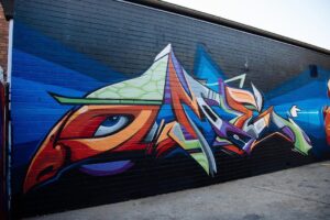 Joel Van Moore Instagram - In October I rolled over to Newcastle,NSW for @thebigpicturefest and got to paint some letters with brother Tuns @upnup_inspirations 

The letters are all freestyle and inspired by everything that was around me at the time.

#vanstheomega #graffitiphotography #graffitiporn #tmdees F1 GM