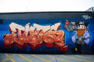 Joel Van Moore Instagram - In October I rolled over to Newcastle,NSW for @thebigpicturefest and got to paint some letters with brother Tuns @upnup_inspirations 

The letters are all freestyle and inspired by everything that was around me at the time.

#vanstheomega #graffitiphotography #graffitiporn #tmdees F1 GM