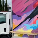 Joel Van Moore Instagram - It’s always a pleasure to be given free range to paint. This is the new pop up truck for @jakekellie out at @piratelife.portadelaide I have tried to capture the graffiti background elements with a Smokey theme running through it. Pirate Life Brewing