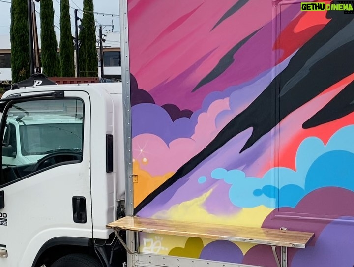 Joel Van Moore Instagram - It’s always a pleasure to be given free range to paint. This is the new pop up truck for @jakekellie out at @piratelife.portadelaide I have tried to capture the graffiti background elements with a Smokey theme running through it. Pirate Life Brewing