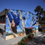 Joel Van Moore Instagram – I had a great time at Edwardstown Primary painting this one a few months back. 

The students had so much to share and offered a lot of constructive words while I was working.

Thanks to @_artventure for the photos and help on this project.

#vanstheomega 
#adelaide #streetart