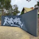 Joel Van Moore Instagram – Here we go for round 1 2022 #3by4project 

Up first we have the formidable @sirumvsvenom 
@mites.insta @dater127 

It’s always such a buzz to see where each artist makes a starting point for this experimental project.

A few words from Sirum-

3by4 Project Version 1 ✨ Given that the concept for this project is to make an edit to my piece once every month across the duration of an entire year, I have decided to commence V1 in gray scale with the view to build in colour as the project moves along. It is integral for me to establish movement and flow from the beginning with a solid foundation to work from moving forward. I am a planner by nature so I can see a few moves ahead but honestly I have no idea where this piece will end up 12 versions from now… 👀?? #sirum1 #sirumvsvenom #andrewjbourke Planet Earth