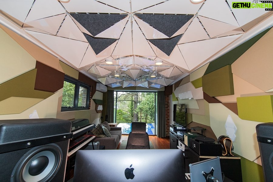 Joel Van Moore Instagram - When I’m not painting,taking care of my fam, producing festivals or making products. Sometimes I get the chance to design amazing spaces like this for @hilltophoods “The NEST” brings the inside out and contains a lot of intricate geometry to keep the creativity flowing #vanstheomega #studiodesign #recordingstudio #architecture #geometry Adelaide, South Australia