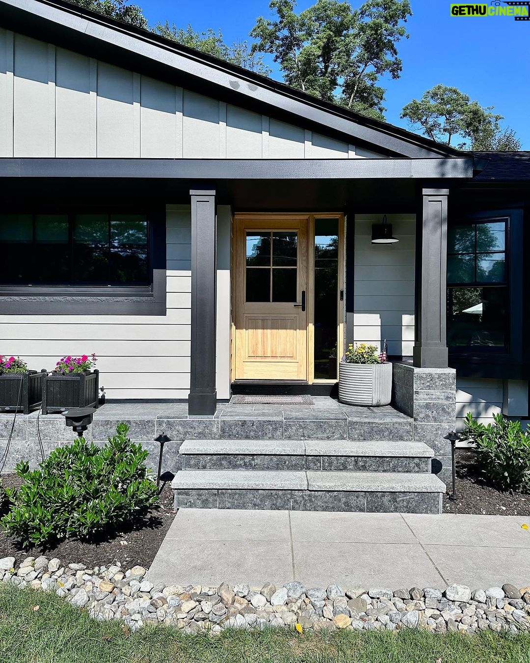 John Colaneri Instagram - The transformation of the exterior over the past couple years has been very dramatic at our home. Now we have a material that looks incredible and has little to no maintenance. I wanted to extend the earth tones from the inside of the home decor to the outside. We are so happy with @jameshardie #magnolia line of colors and products. I promise no more projects until we do an addition LOL. Let’s see if that happens. 👉🏻Swipe over to see the After to Before. 👉🏻Main siding color is Stone Paver 👉🏻All trim and soffits is Jet Black #exteriordesign #curbappeal #designideas #designinspiration #designgoals #rennovation @woodhavenlumber for all materials supplied