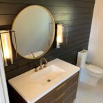 John Colaneri Instagram - #bathroomremodel dreams! Even the smallest bathroom can have big #design power. Lights by @busterandpunch Trim by @windsorone Tile by @walkerzanger Vanity by @furnitureguild #bathroomdesign #bathroomdecor #design #designgoals #designinspiration