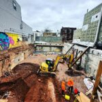 John Colaneri Instagram - Finally! After 180 tandem loads 5,356 tons of soil have been removed. SOE is complete along with foundation and concrete walls. Steel here we come! @patelbrothers #construction #constructionlife #heavymachinery Jersey City, New Jersey