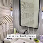 John Colaneri Instagram - Makeover of my clients powder room is complete! Tile by @tilebar Lighting by @busterandpunch Wallpaper by @thatcher.studio Fixtures by @kohler Vanity by @trueform_concrete #bathroomdesign #bathroomdecor #bathremodel #bathroominspiration #bathroomideas #bathroomideas