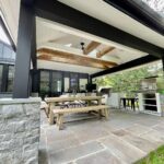 John Colaneri Instagram - With Spring here I cannot wait for the exterior projects to start at my clients homes and I have a couple planned at my home this year! I love how my client let me design these hand hewn beams from @realantiquewoodmill into there covered patio and outdoor kitchen! It is such a statement piece in the rear yard! #springdesign #design #designideas #designgoals #designmotivation #njdesigner #njbuilder New Jersey