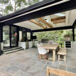 John Colaneri Instagram - With Spring here I cannot wait for the exterior projects to start at my clients homes and I have a couple planned at my home this year! I love how my client let me design these hand hewn beams from @realantiquewoodmill into there covered patio and outdoor kitchen! It is such a statement piece in the rear yard! #springdesign #design #designideas #designgoals #designmotivation #njdesigner #njbuilder New Jersey