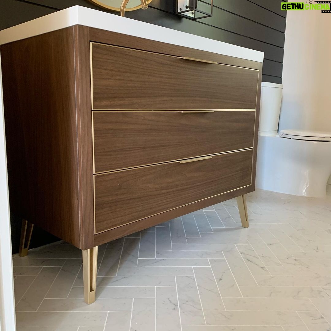 John Colaneri Instagram - #bathroomremodel dreams! Even the smallest bathroom can have big #design power. Lights by @busterandpunch Trim by @windsorone Tile by @walkerzanger Vanity by @furnitureguild #bathroomdesign #bathroomdecor #design #designgoals #designinspiration