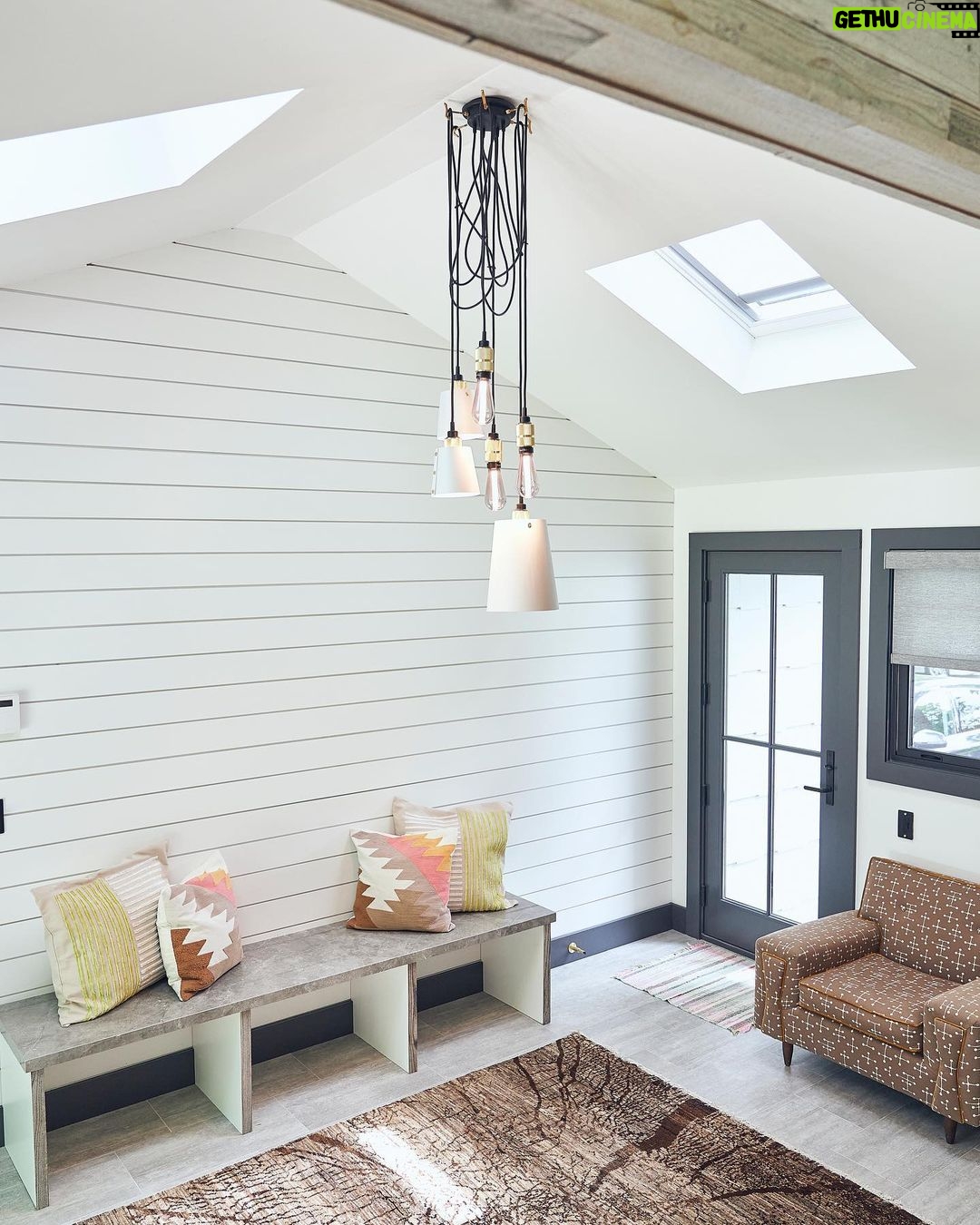 John Colaneri Instagram - My friends at @veluxusa just posted this question and I am interested in your thoughts. In two projects I designed and built I went with two different styles. Exposed reclaimed beams and no beams. What are your thoughts and which one do you like better? Beams or No Beams?? Beams made by @realantiquewoodmill #lilysheadesign #design #designgoals #designinspiration #njdesigner #njbuilders #letthelightin