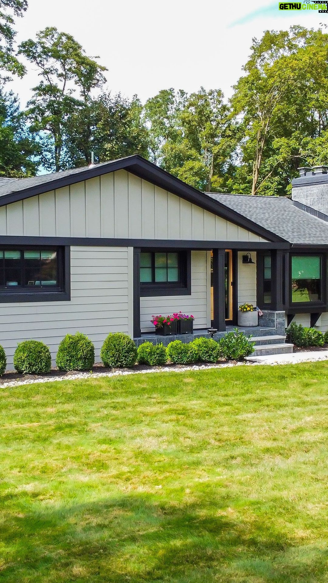 John Colaneri Instagram - Summer exterior project complete! Thank you to @jameshardie and @polycor_hardscapes for being such great partners and transforming our home! #design #designgoals #designinspiration #njdesigner #njbuilders #curbappeal #exteriordesign #exteriors