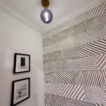 John Colaneri Instagram - A little before and after of my clients powder room! Such a small space can pack a ton of design! It is all in the details when curating a space. #bathroomdesign #bathroomdecor #bathroomremodel #bathroominspiration #bathroomideas #bathroomrenovation Sink and vanity by @trueform_concrete Faucet by @kohler Wallpaper by @thatcher.studio Lighting by @busterandpunch Mirror by @schoolhouse Tile by @tilebar