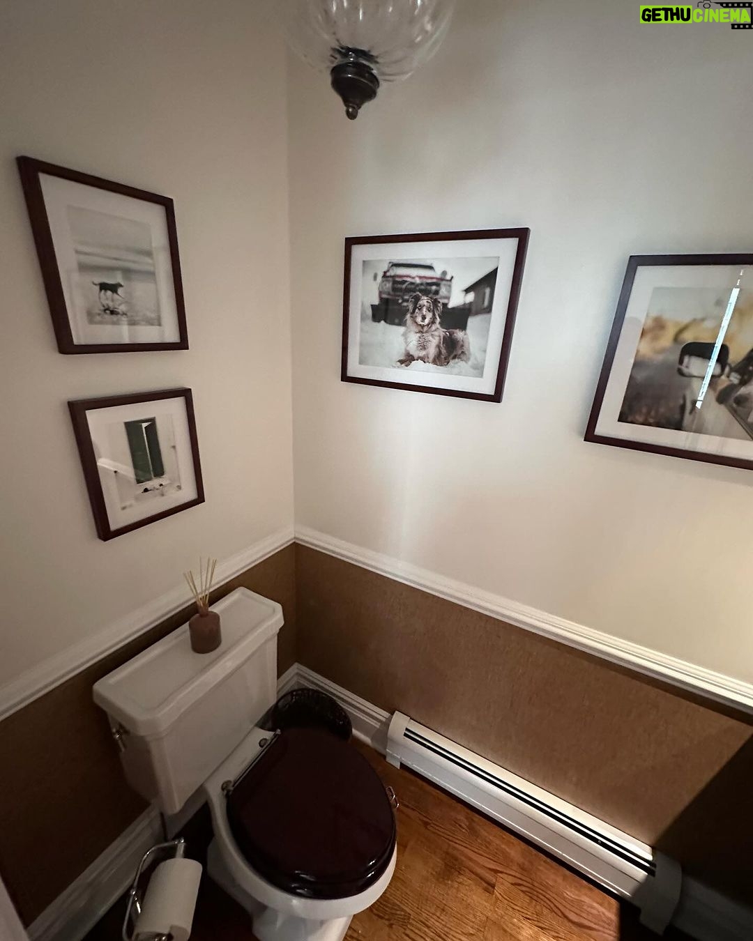 John Colaneri Instagram - A little before and after of my clients powder room! Such a small space can pack a ton of design! It is all in the details when curating a space. #bathroomdesign #bathroomdecor #bathroomremodel #bathroominspiration #bathroomideas #bathroomrenovation Sink and vanity by @trueform_concrete Faucet by @kohler Wallpaper by @thatcher.studio Lighting by @busterandpunch Mirror by @schoolhouse Tile by @tilebar
