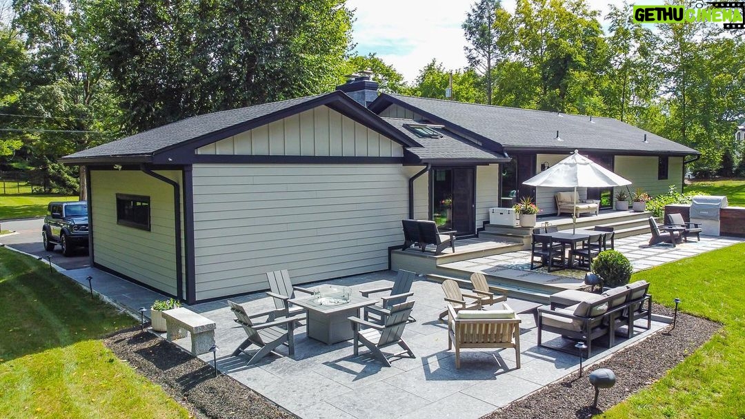 John Colaneri Instagram - #ICYMI check out our collab with HGTV's John Colaneri. Woodhaven supplied all the materials for this epic transformation. 👉🏻Swipe to see the Before & After of his home's exterior. #Woodhaven #HGTV #Transformation #Renovation 🎨 Color: Main siding: Stone Paver / All trim and soffits: Jet Black