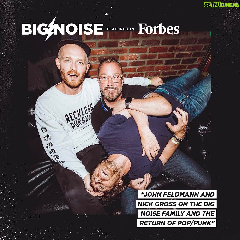 John Feldmann Instagram - So pumped on this @forbes article about @bignoise. Love you @nickgross #johncohen. Thank you as always @sbaltin1, you’re a legend. Link in bio. @mulebesorry too. Calabasas, California