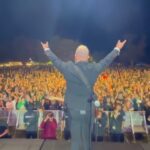 John Feldmann Instagram - SO FUN TONIGHT @punkintheparkfest thank you for having us! @nickgross killed it! @mikeherreratd birthday! @moonvaljeanhere slayed! @charliepaulson was epic! @mattappleton @johnnychristmas1 and @alex_csillag on horns! Thank you @dr_cp for filming! Oak Canyon Park