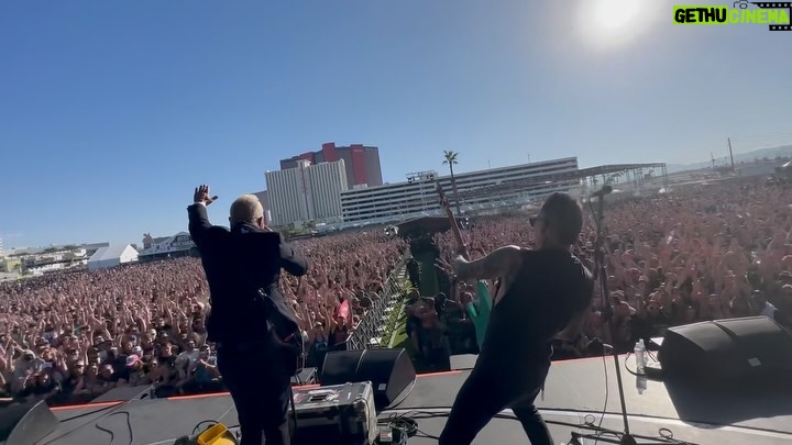 John Feldmann Instagram - Thank you @whenwewereyoungfest for having @goldfingermusic WHAT A SHOW!! 🤘 @imseanakhavan Las Vegas Strip-
