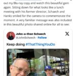 Johnathon Schaech Instagram - #TomHanks Was Involved In A Mini That Thing You Do Reunion, And Now I Need To Watch The Movie Again #thatthingyoudo https://www.google.com/url?rct=j&sa=t&url=https://www.cinemablend.com/movies/tom-hanks-mini-that-thing-you-do-reunion-need-watch-movie-again&ct=ga&cd=CAEYACoTMzMwNzk1Mzc5OTk0MzAzNDg5MjIaMGQzMmRmMWYxNmJiZDA2OTpjb206ZW46VVM&usg=AOvVaw1EQnay1XqsYRNA6cbLOWuq