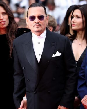 Johnny Depp Instagram - Staying true to his inimitable sense of style, it's been a week of Dior men's hits for @JohnnyDepp at the @FestivaldeCannes 2023. The Ambassador of the Dior Sauvage fragrance joined the cast of "Jeanne du Barry" on the red carpet in a sharp and elegant custom double-breasted tuxedo, wing-tip collar plastron shirt with jewellery buttons and silk pocket square by @MrKimJones. For the film's press conference, the actor donned a grey wool peak-lapel suit with matching vest and black leather boots, while at the Dior x @MadameFigaroFR x @MoetChandon dinner he rocked a chic, striped three-piece suit by the House. Swipe to see the outfits and the #DiorSavoirFaire behind his opening ceremony look. 
#StarsinDior #DiorCannes