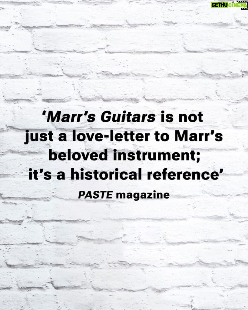 Johnny Marr Instagram - 'Marr's Guitars' by Johnny Marr is out now.