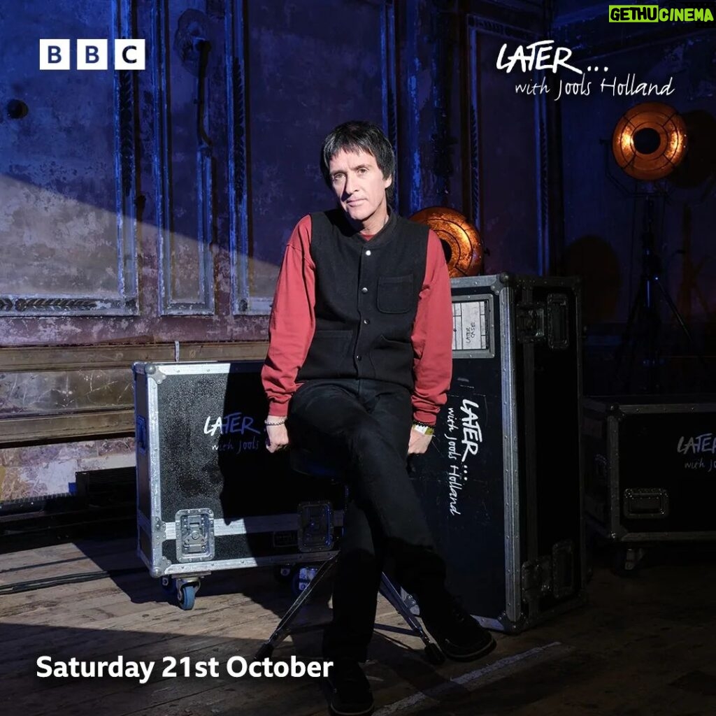 Johnny Marr Instagram - Tune into @bbctwo this Saturday at 10:30pm to catch me chatting with Jools.
