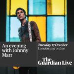 Johnny Marr Instagram - Join me on 17th October when I’ll be chatting to John Harris about my new book Marr’s Guitars. Tickets available now, link in bio. @guardianlive