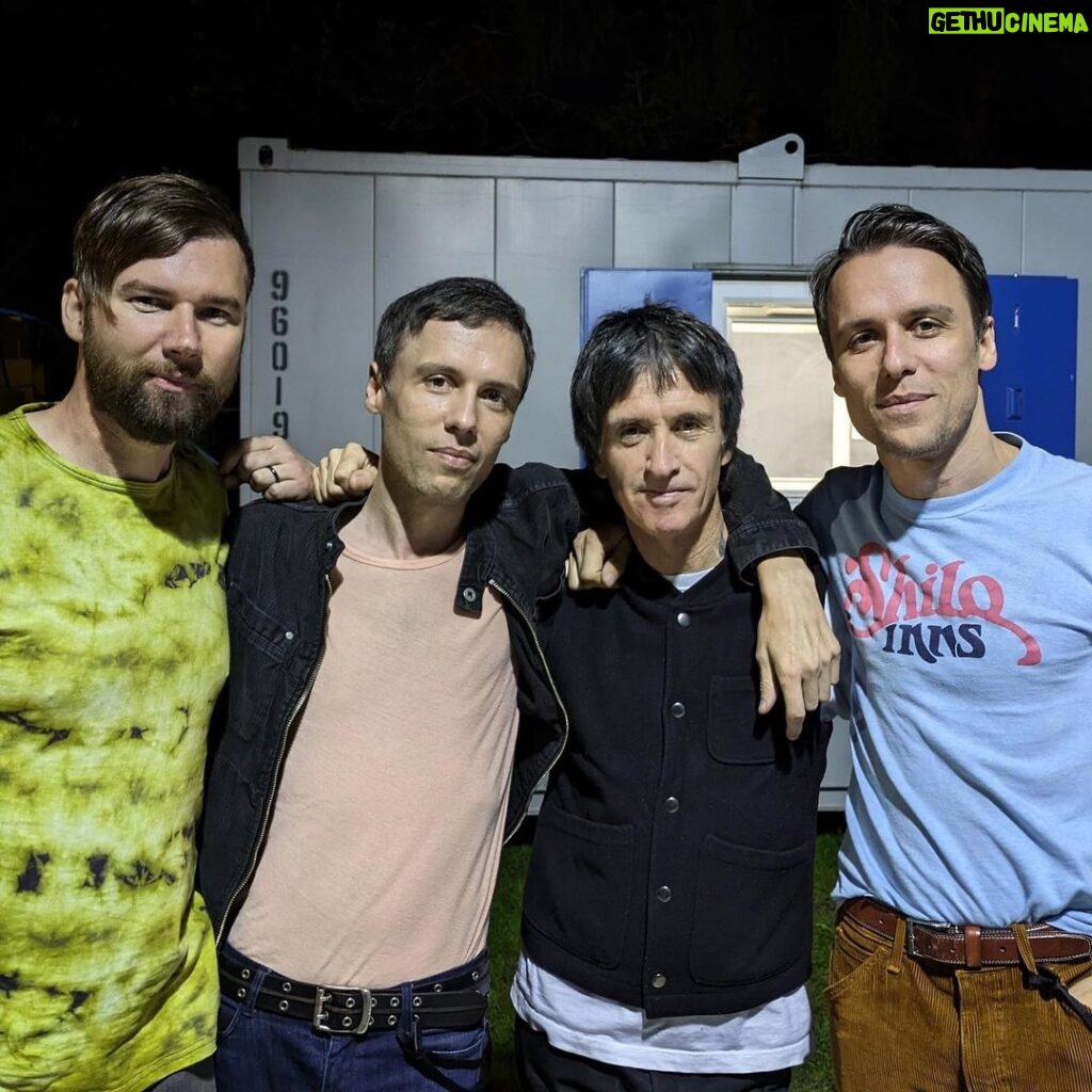Johnny Marr Instagram - A very happy re-union with @thecribs at Hardwick Festival. Ace Brothers.