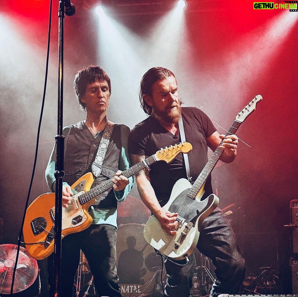 Johnny Marr Instagram - Thanks to my friend @billyduffyofficial for joining us tonight in Frome. It was rockin alright. Nice one Billy. Pic @saydemesne