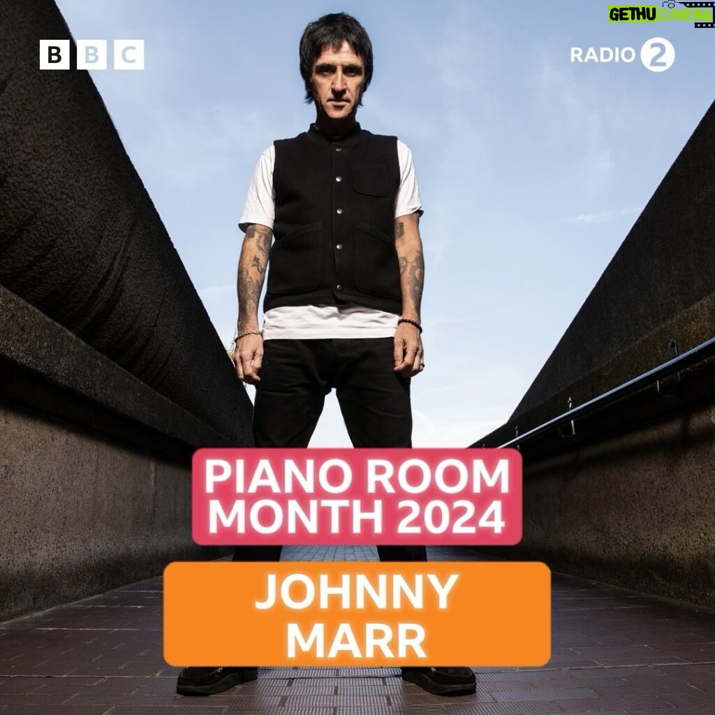 Johnny Marr Instagram - Johnny Marr will be in the #R2PianoRoom performing with the BBC Concert Orchestra on the 7th February with an Iggy Pop cover! 🧡 BBC Maida Vale Studios London