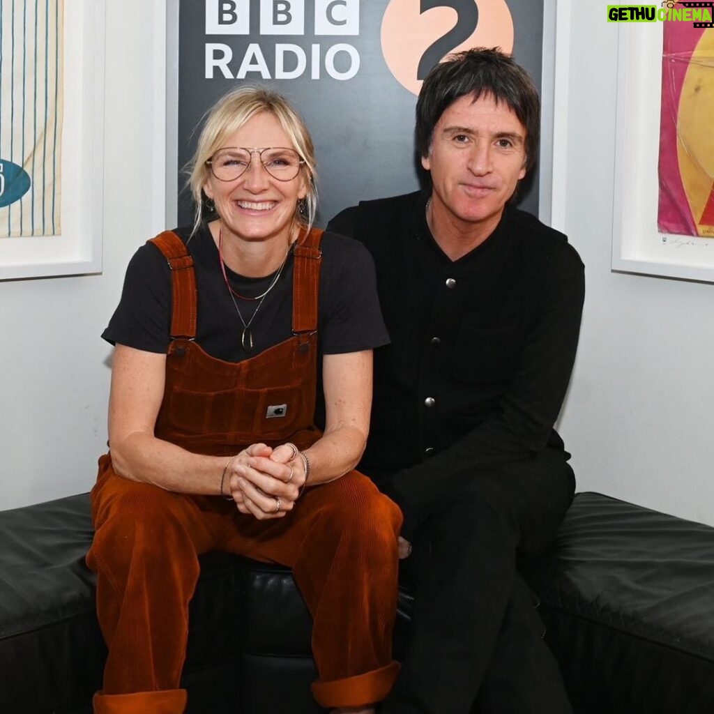 Johnny Marr Instagram - Always a good time hanging out with @jowhiley @bbcradio2