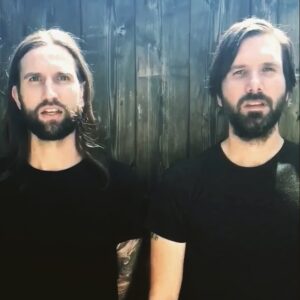 Jon Lajoie Instagram - Can you tell who's who?  One of us is the lead singer of Every Time I Die, and the other is not wearing any pants. @keithbvckley @everytimeidie @wolfiesjustfine @jonlajoiecomedy