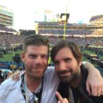 Jon Lajoie Instagram – Brothers hanging at the football thing.