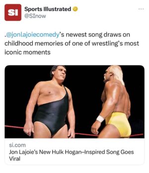 Jon Lajoie Instagram - You don’t often think of Sports Illustrated as a publication that covers new indie music releases, but here we are! Thank you @sportsillustrated and Justin Barrasso for this lovely, thoughtful piece. Read the full article @ SI.com