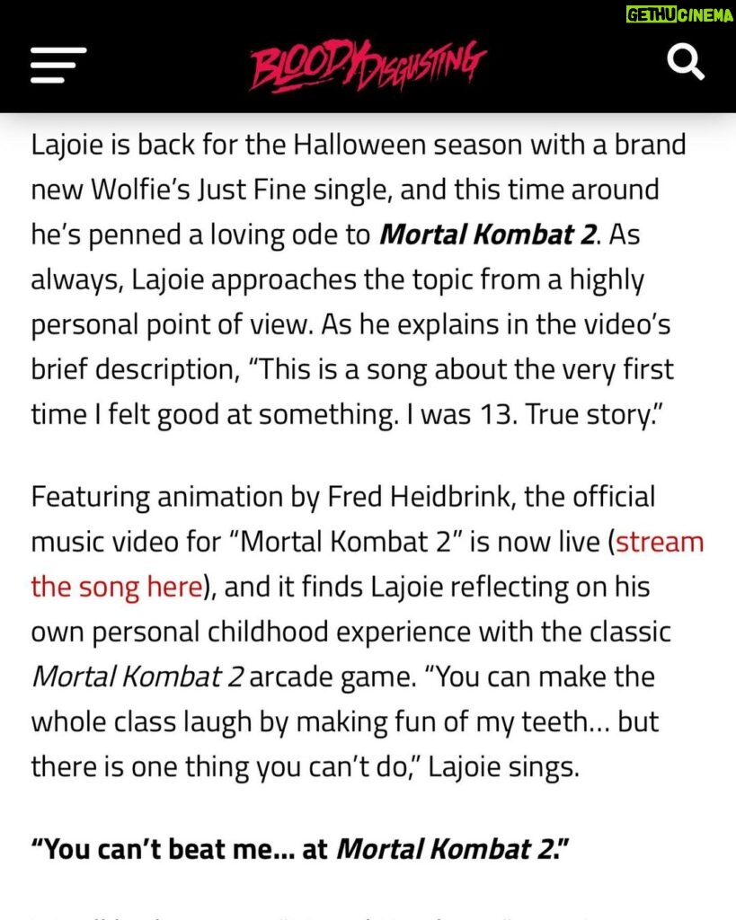 Jon Lajoie Instagram - Thanks for this lovely write up @bdisgusting @freddyinspace