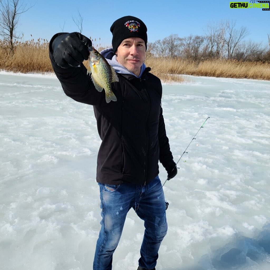 Jon Seda - 33.5K Likes - Small, smaller, tiny and teeny tiny...ice fishing! #mcgrawwildlifefoundation #mcgrawwildlife