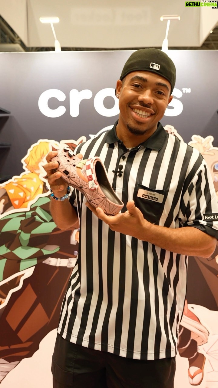 Jordan Bentley Instagram - New York Comic Con What’s up!! Come find me at the @footlocker booth #3001 every morning this Thursday through Sunday between 10 - 11am for a chance to get early access and win a FREE pair of the @crocs & Demon Slayer collaboration only at Foot Locker! You must be present at 11 to win! See y’all this weekend! #crocs #footlocker #demonslayer #nycc #newyorkcomiccon #ad