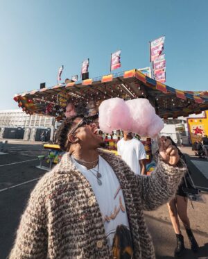 Jordan Bentley Instagram - Welcome to Hypland Fairgrounds at Rolling Loud INGLEWOOD! 📍

I grew up down the street from SoFi Stadium so you know it was only right that I throw a carnival. Let’s go! 🎪🎡