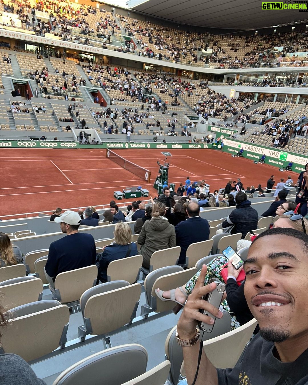 Jordan Bentley Instagram - Ended up in Paris for the French Open! Been playing tennis my entire life, so seeing my favorite player @rafaelnadal win his 22nd grand slam live was a dream come true. C'est La Vie! π«π· πΎ ROLAND-GARROS