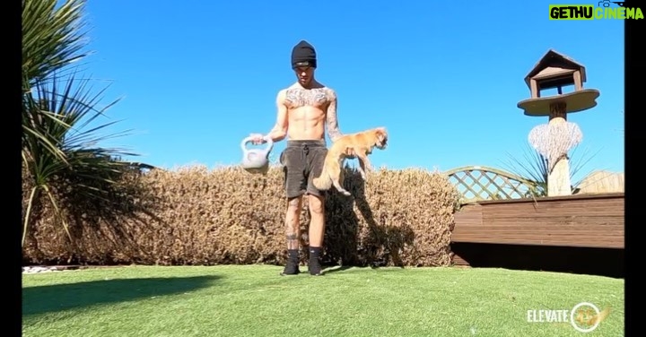 Jordi Whitworth Instagram - with only having One Kettlebell and One Dog, there had to be a compromise. ALSO WAIT FOR THE END FOR THE REASON THIS COULDNT BE TAKEN SERIOUSLY 🤦🏼♂️💩 #stayhome