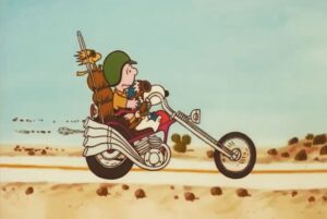 José Fidalgo Instagram - Race for your life Charlie Brown!!!
Chopper scene. 
🤘🏻😍
The journey is the gold. Whatever your two wheels are. 
#oldschool #charliebrown #chooper
