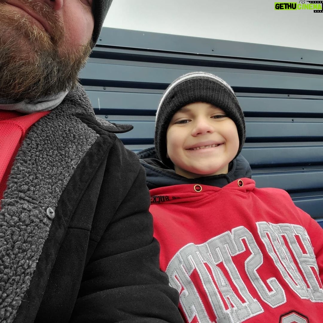 Josh Burns Instagram - May not have been the outcome we wanted in the game yesterday but the memories that were made will last a lifetime!! Just awesome to see my sons Josh Burns and Gman smile and laugh so much!! Gabriel really looks up to his big bro and it's always great to watch him follow Josh, around as if they're attached at the hip.ππ― Big shout out to my boy @scott79osu for coming through with great tickets for us as well!! GO BUCKS!! #family #prouddad #justtheboys #memories #bighouse #rivalry #collegegameday #annarbor #cold #snowymorning