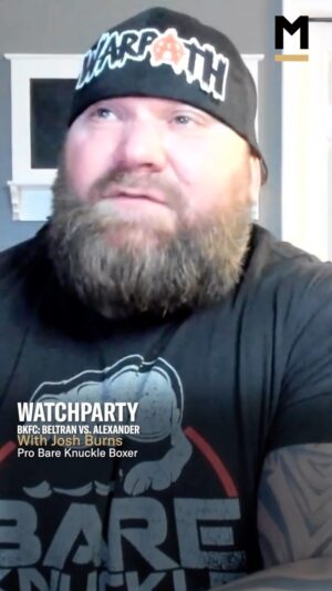 Josh Burns Instagram - Shocking moment when @josh_the_hammer_burns calls out former @bareknucklefc champion @joeybeltran_mma and announces something huge to his fans! … 👀 

#MILLIONS #WatchParty #bareknucklefc #bareknucklefighting