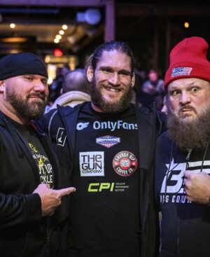 Josh Burns Instagram - lil late but some great pics from #BKFC56 with some great ppl!! Can’t wait to get back in the squared circle again!! #BKFC #bareknuckle #fighters #utah #packedhouse #sweatandblood